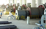 Work site of grinding plant Work site of grinding plant